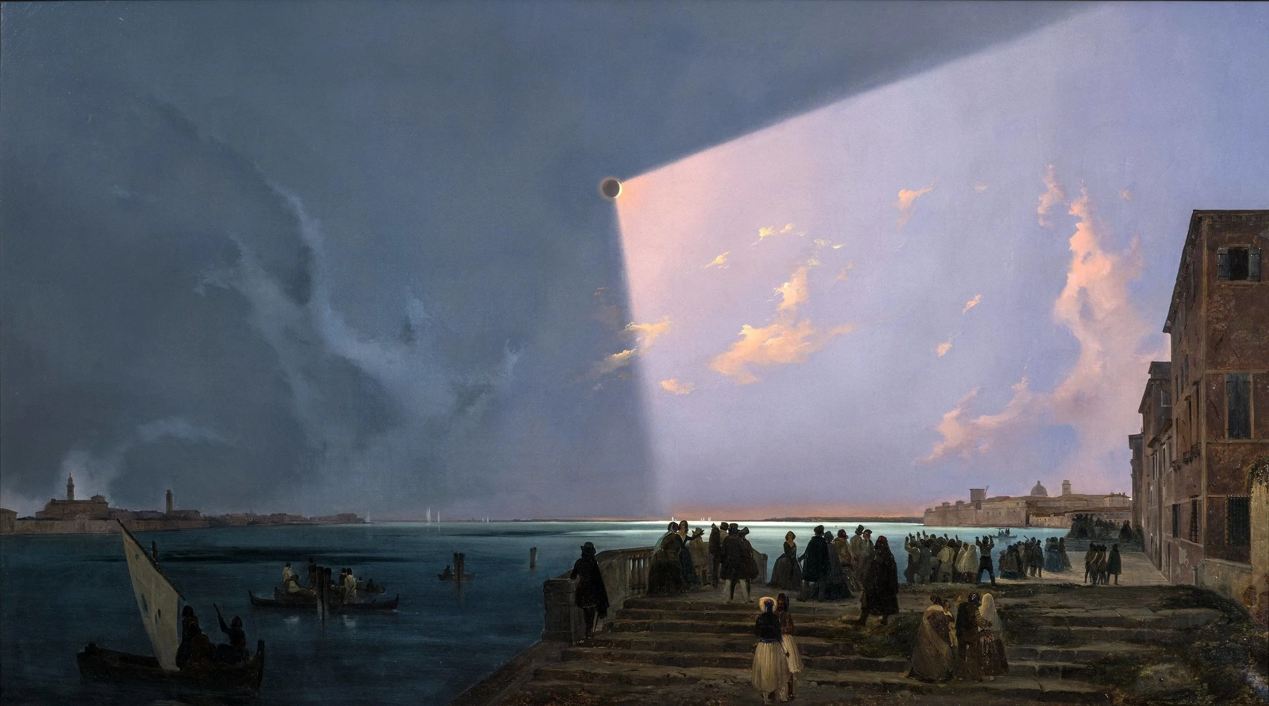 Ippolito Caffi, Solar Eclipse Over Venice 1842