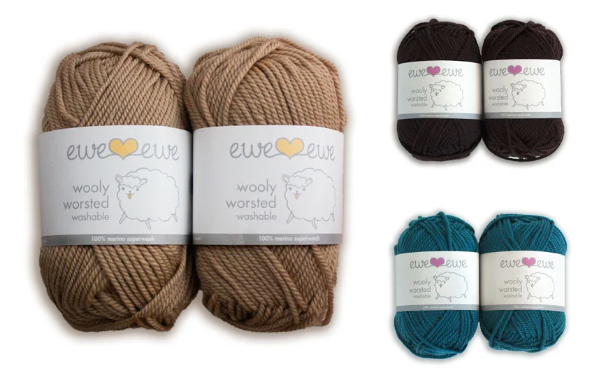 Tealicious - Main: Wheat, Stripes: Chocolate, Cuffs: Teal