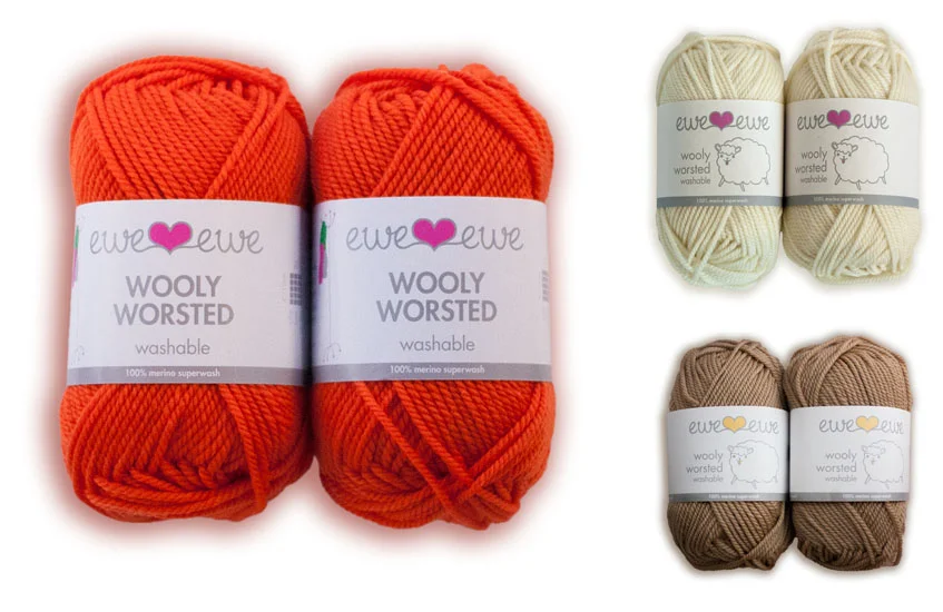 Rory - Main: Orange Peel, Stripes: Vanilla, Cuffs: Wheat