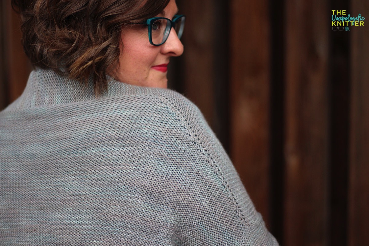 A hand-knit casual cardigan worked in reverse stockinette with minimal finishing.