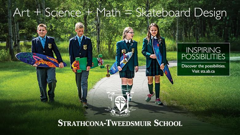 An actual ad used by the Strathcona-Tweedsmuir School! 