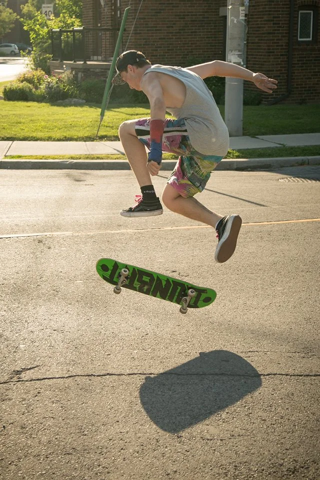 Kick flipping out over grad! Check out Dunbat Skate Shack boss man Zac this summer! Started up by this young entrepreneur using the skills he learned in the program (plus a grant), he offers board rentals and repairs at his new venture.