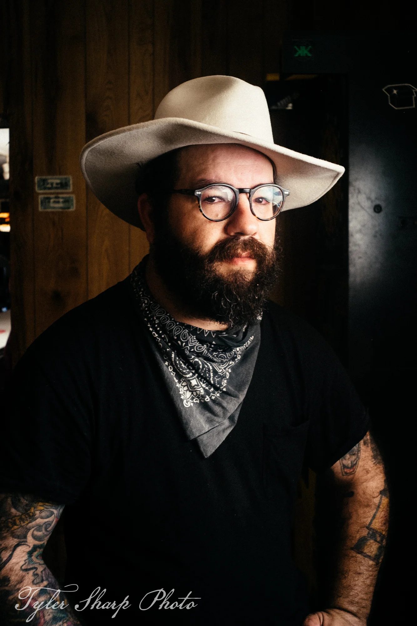 Super talented portrait photographer Josh Wool sitting for me. 