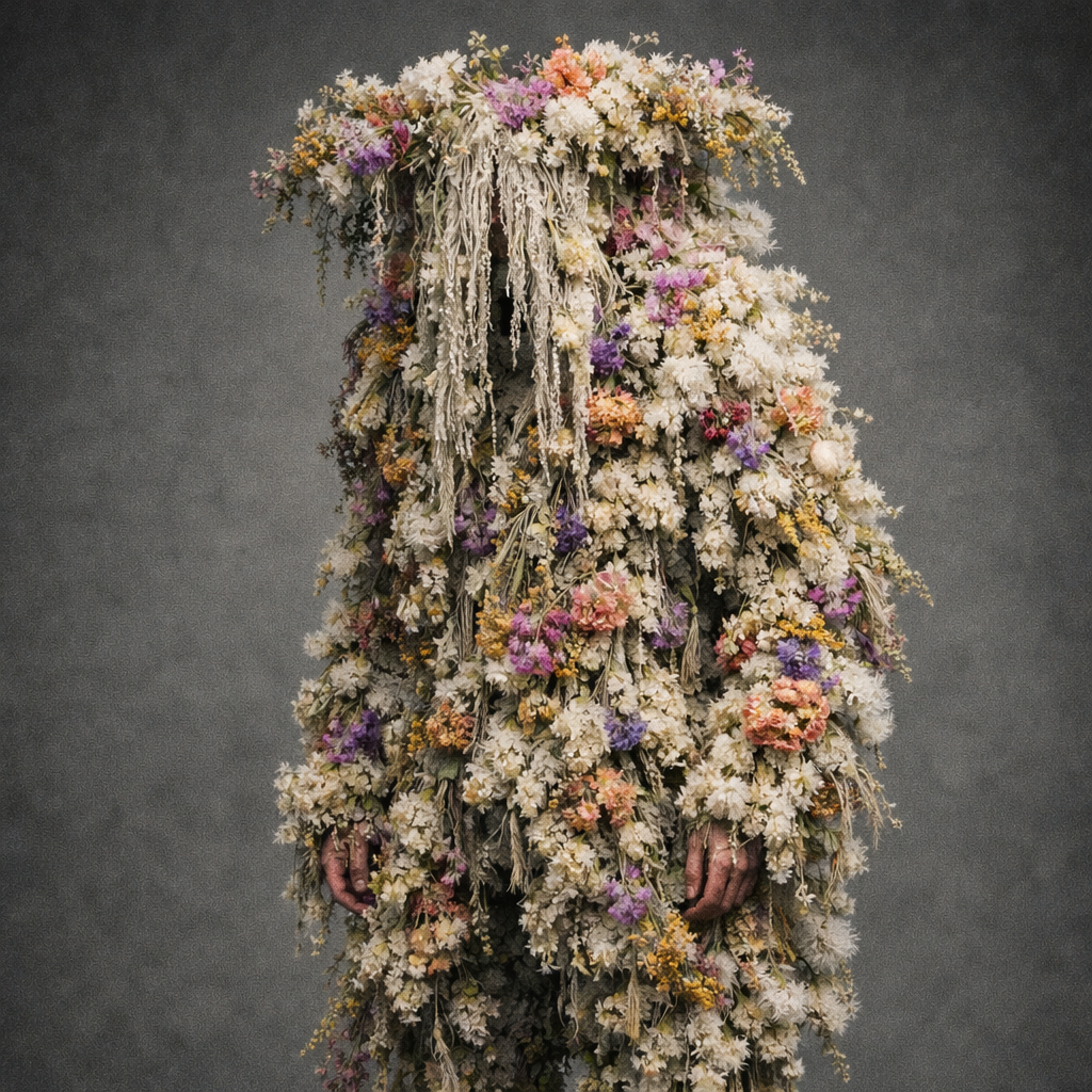 Floral camouflaged figure in bloom.png