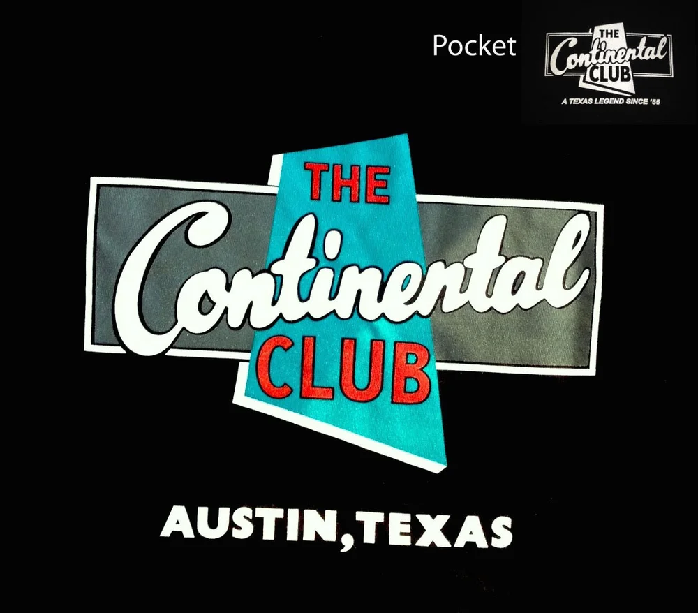 Continental Club classic tee Austin - black
