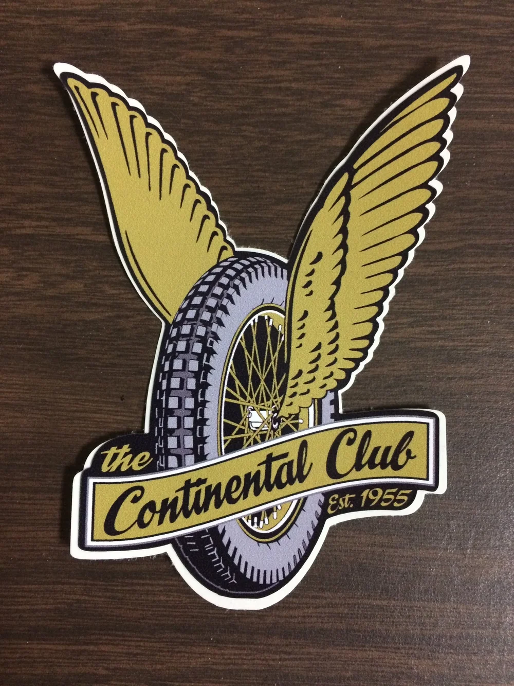 Continental Club die-cut Wheel and Wing Sticker