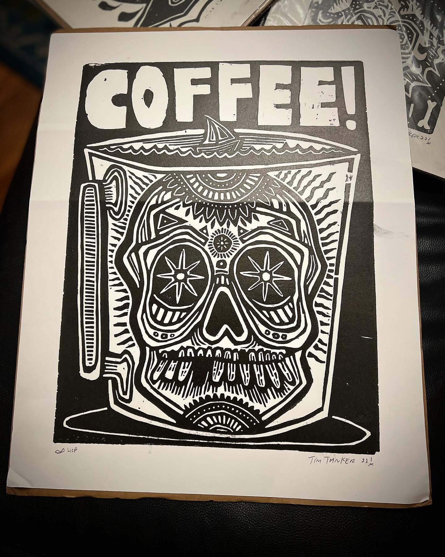 Got another rad wood cut print by my cousin @timmy_tanker