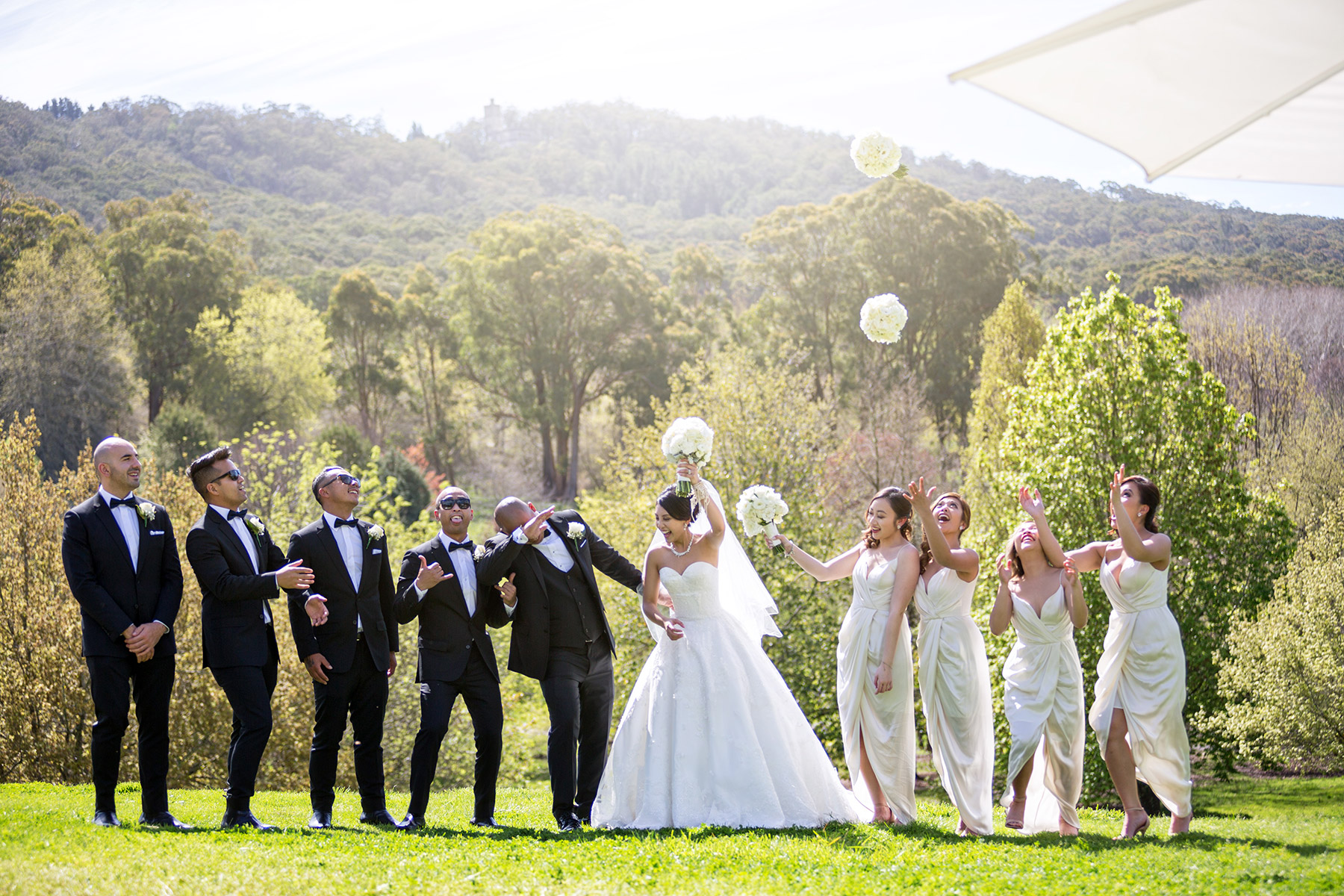 mount lofty wedding bridal party fun