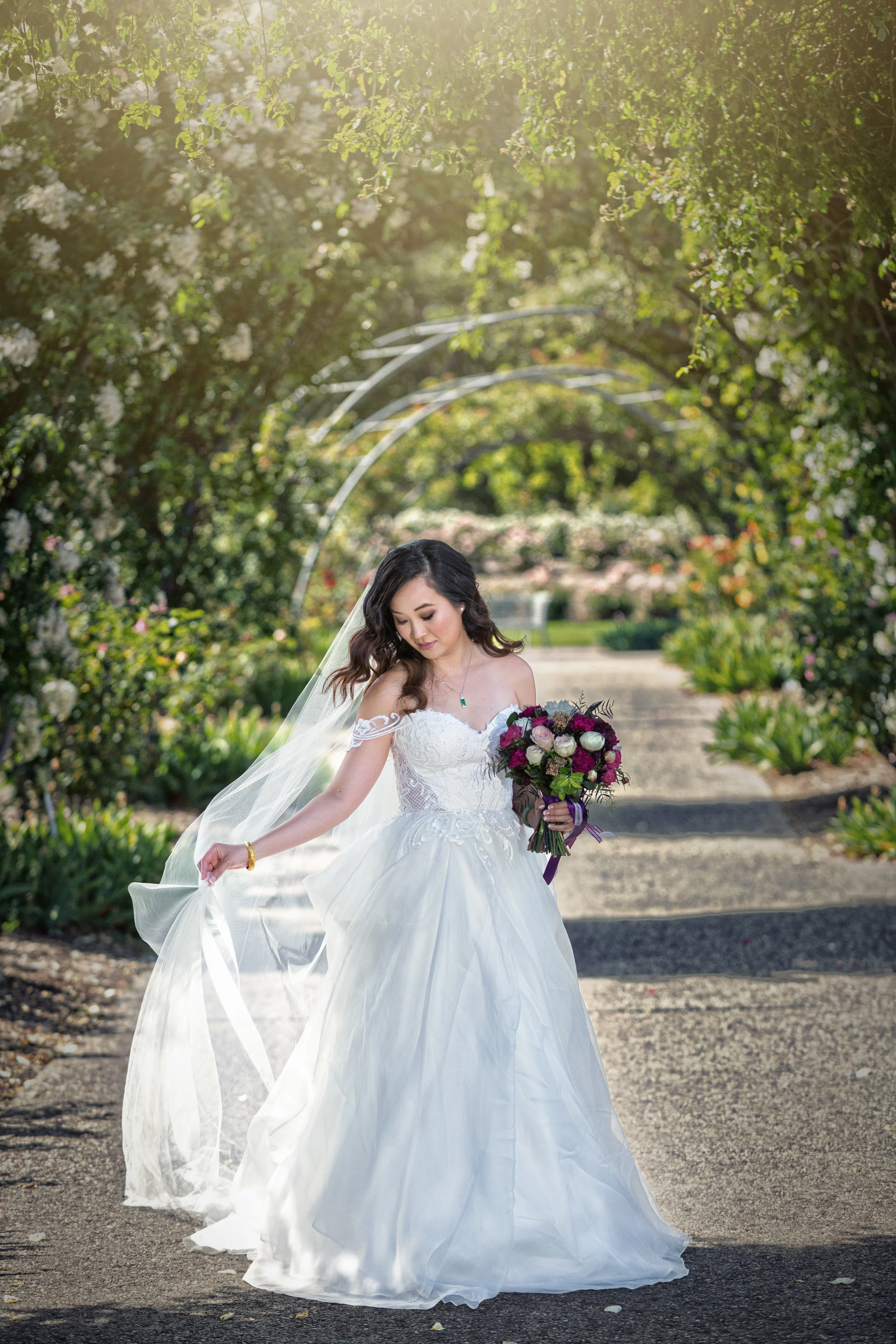 adelaide botanic garden wedding bride