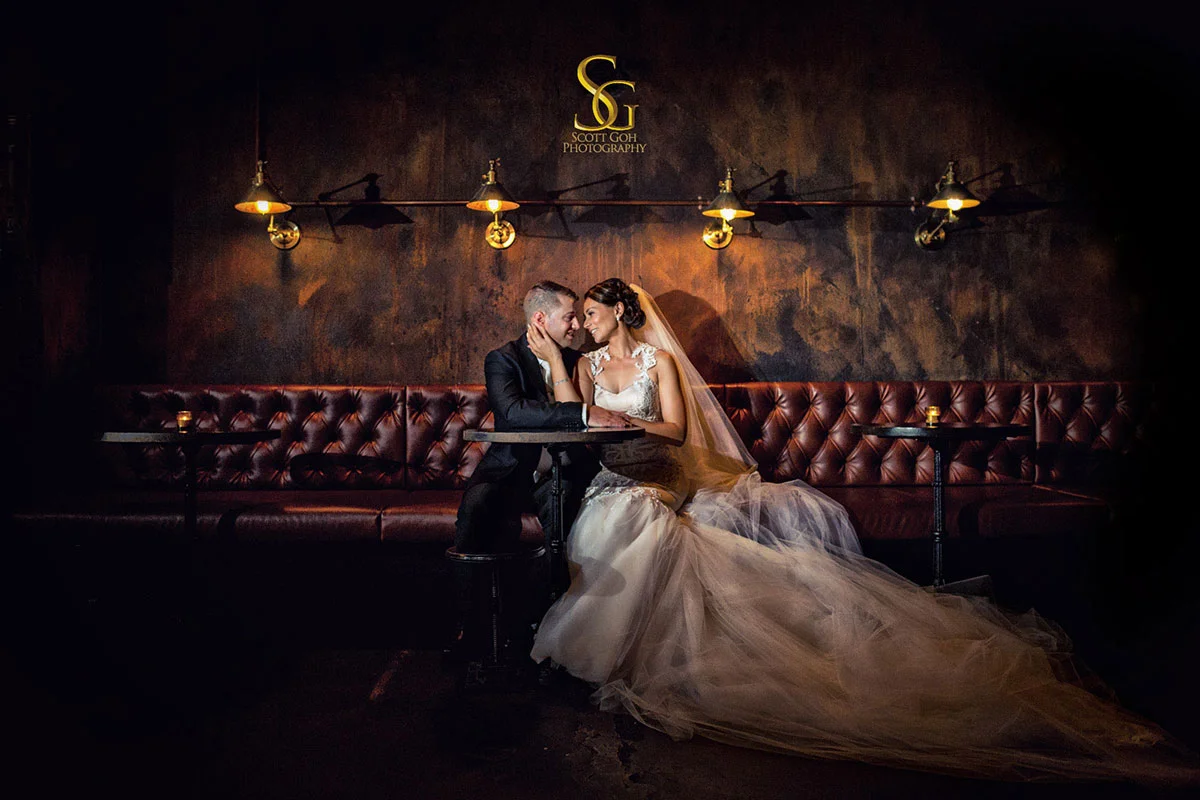 bank st social wedding photography dark