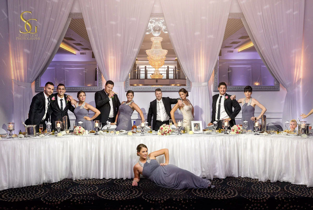 John di fede wedding reception bridal party