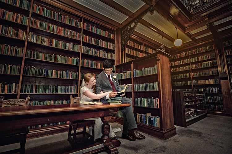 Mortlock wing SA state library wedding photo