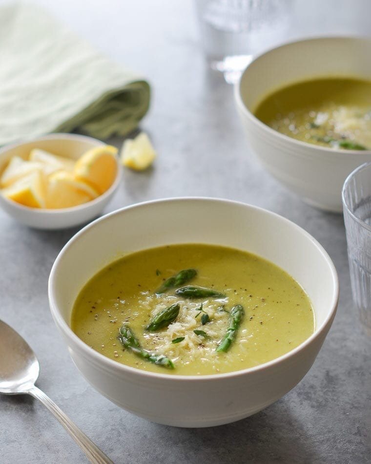 Soup for the weekend?  We love this asparagus soup. See the complete recipe along with others at: https://www.mthome.com/millie