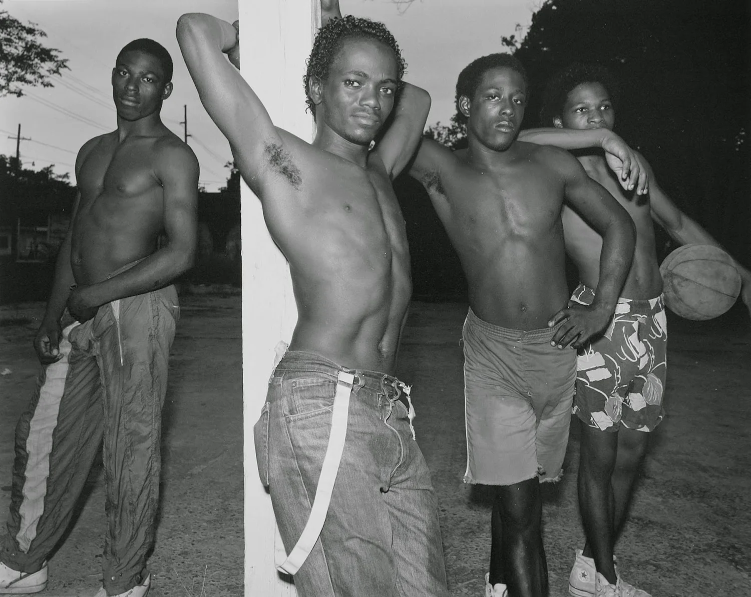 Basketball Players at Night, Monroe, LA