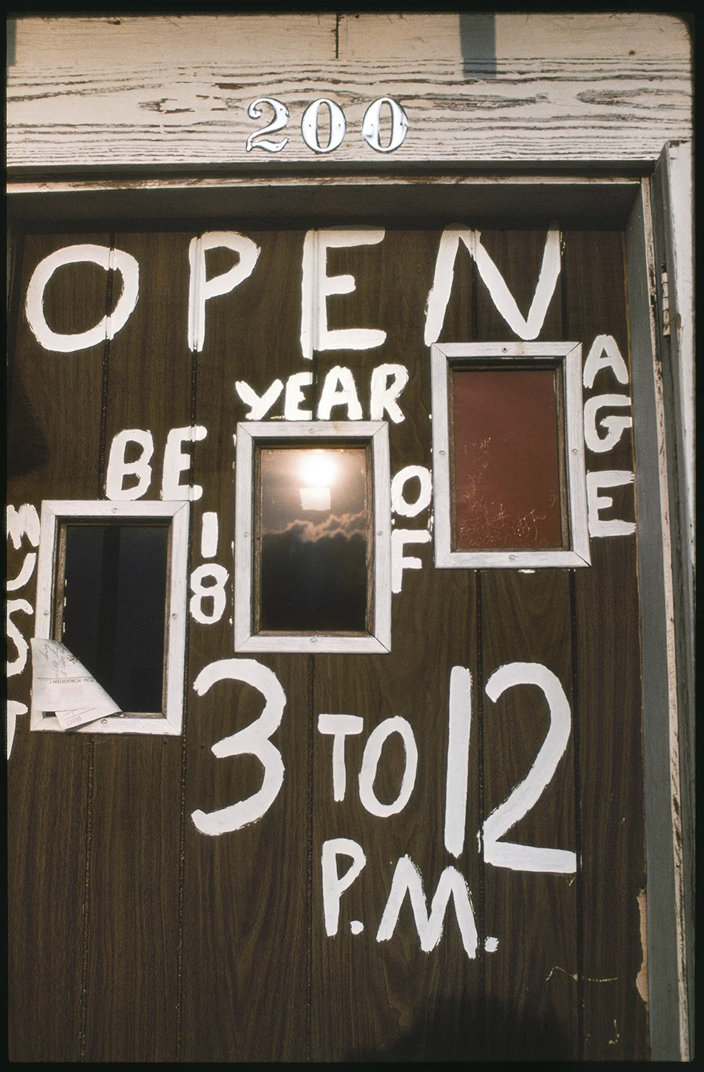 Painted door sign, Indianola, Mississippi