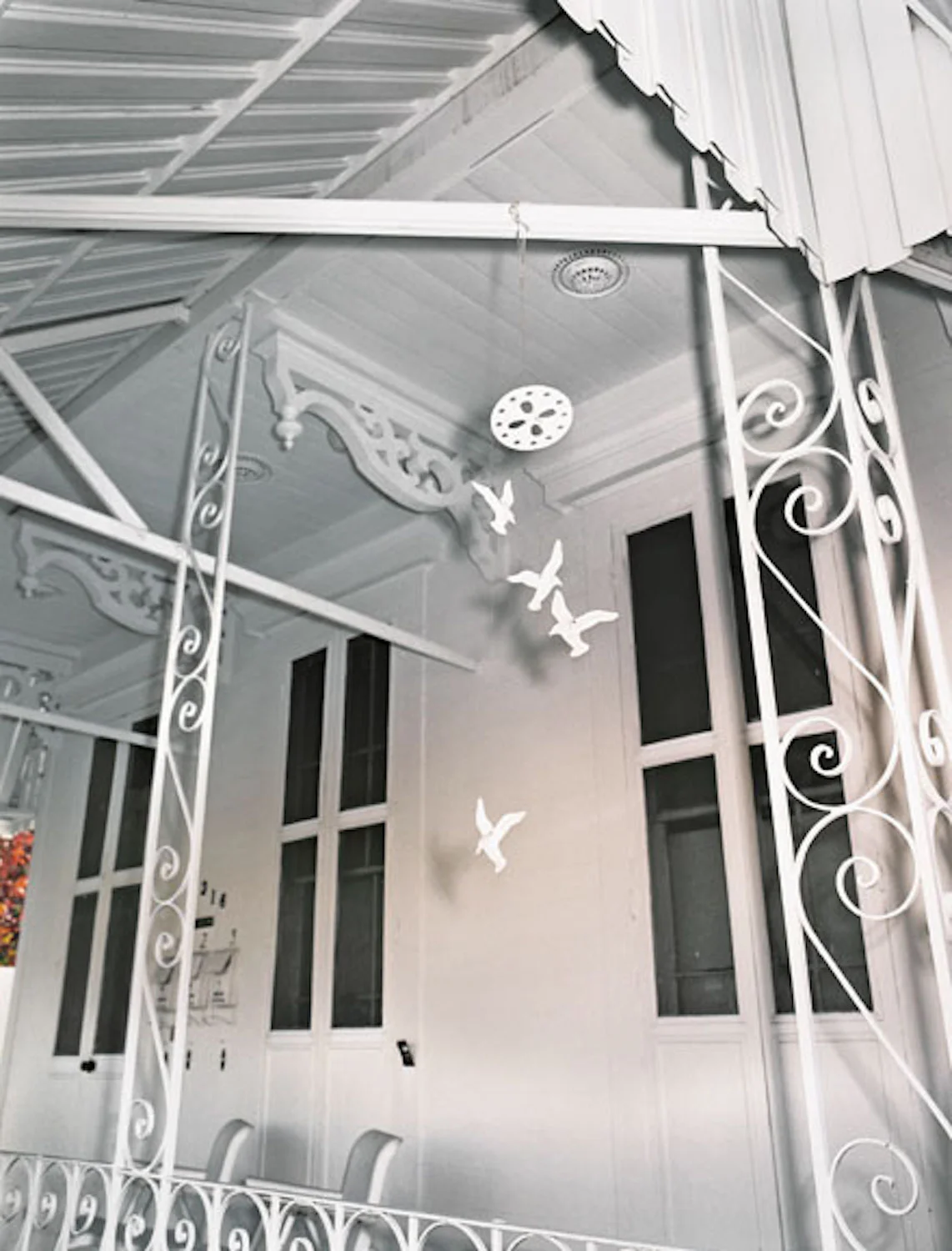 White Bird Mobile on Porch, New Orleans, LA