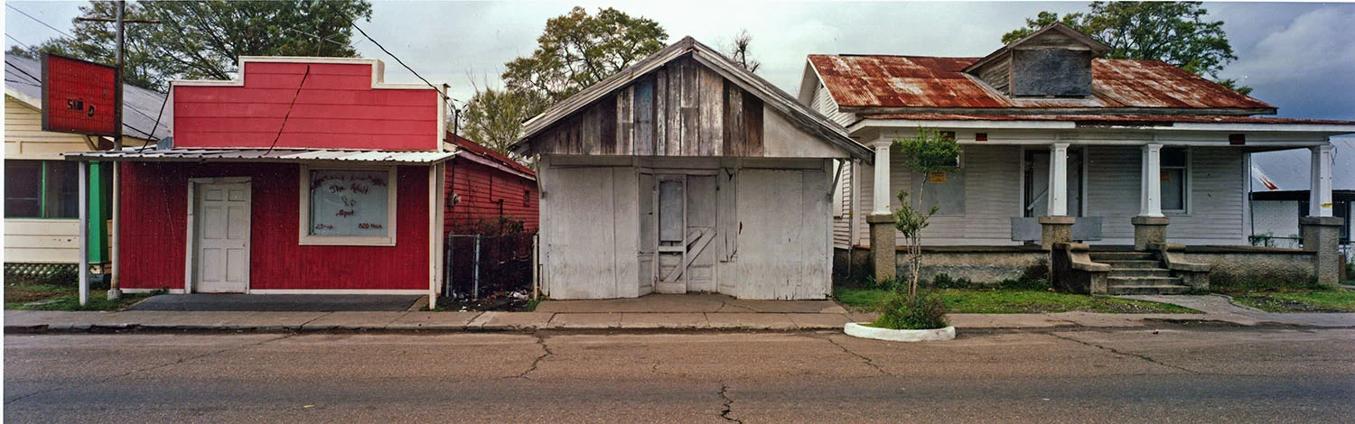 STUART D. KLIPPER (American, 1941) Facades, South Main St., St. Martinville, St. Martin Parish , 2001 C-print 13 1⁄8 x 37 3⁄4 inches — Image Size The Do Good Fund, Inc., 2018-053