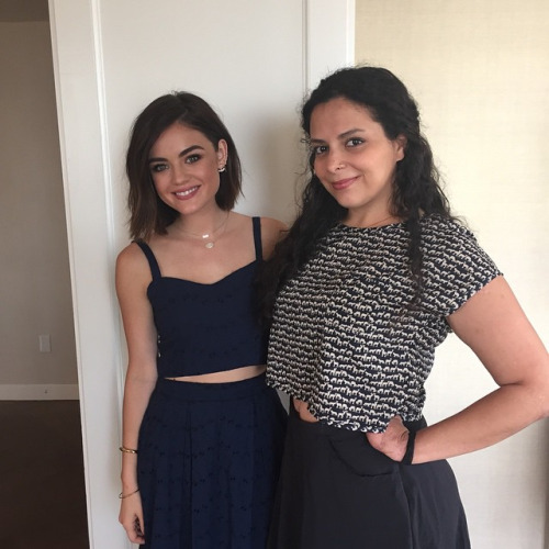  May 11th New York, NY- Lucy and I on Day 1 of the campaign tour