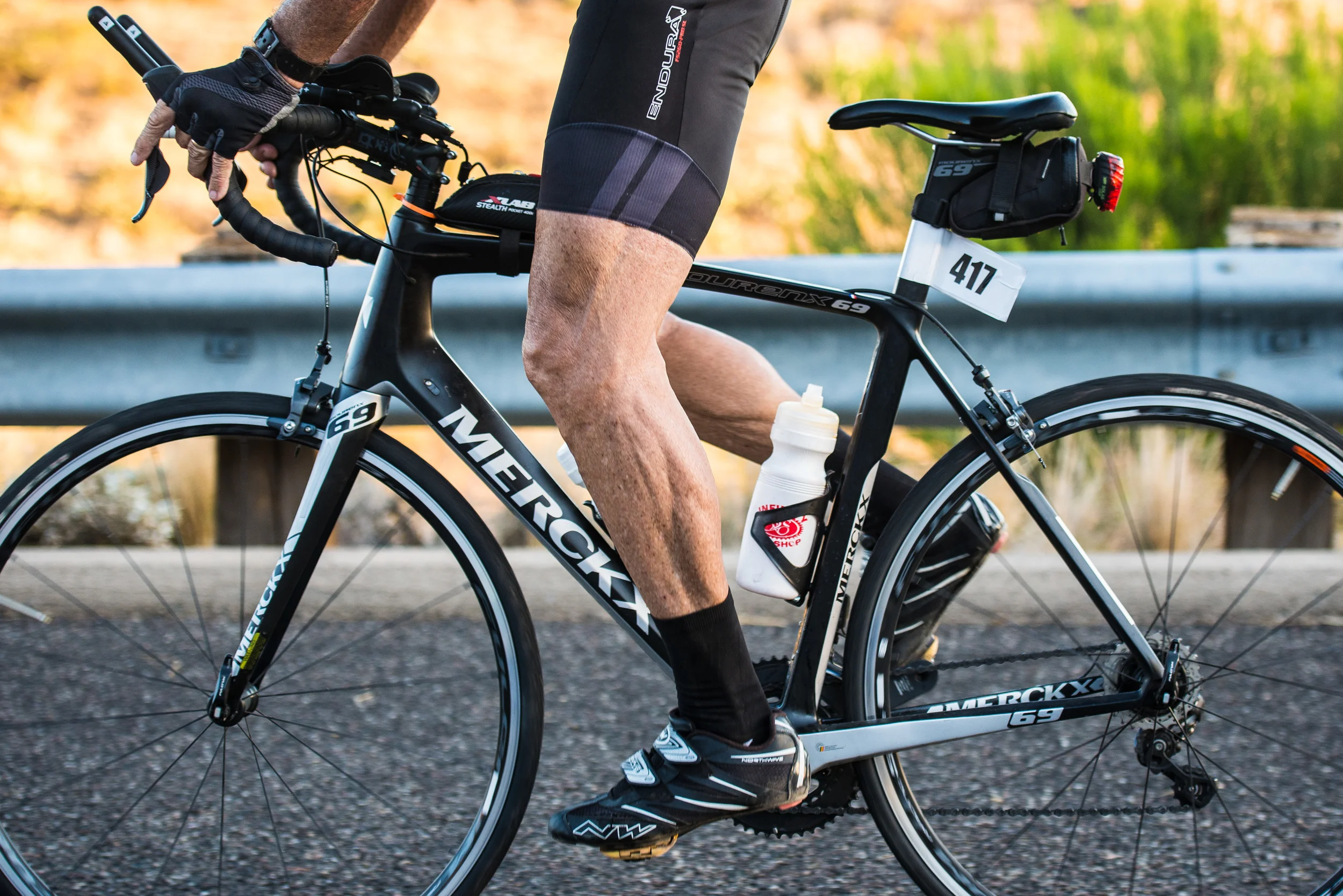 There's a lot of climbing in the Race Across America where racers' endurance is tested. Marshall climbed the Yarnell Grade, a 1,800 foot climb over seven miles, almost always pedaling off his sadle. Photo taken by Bryan Cereijo on June 15th, 2016.