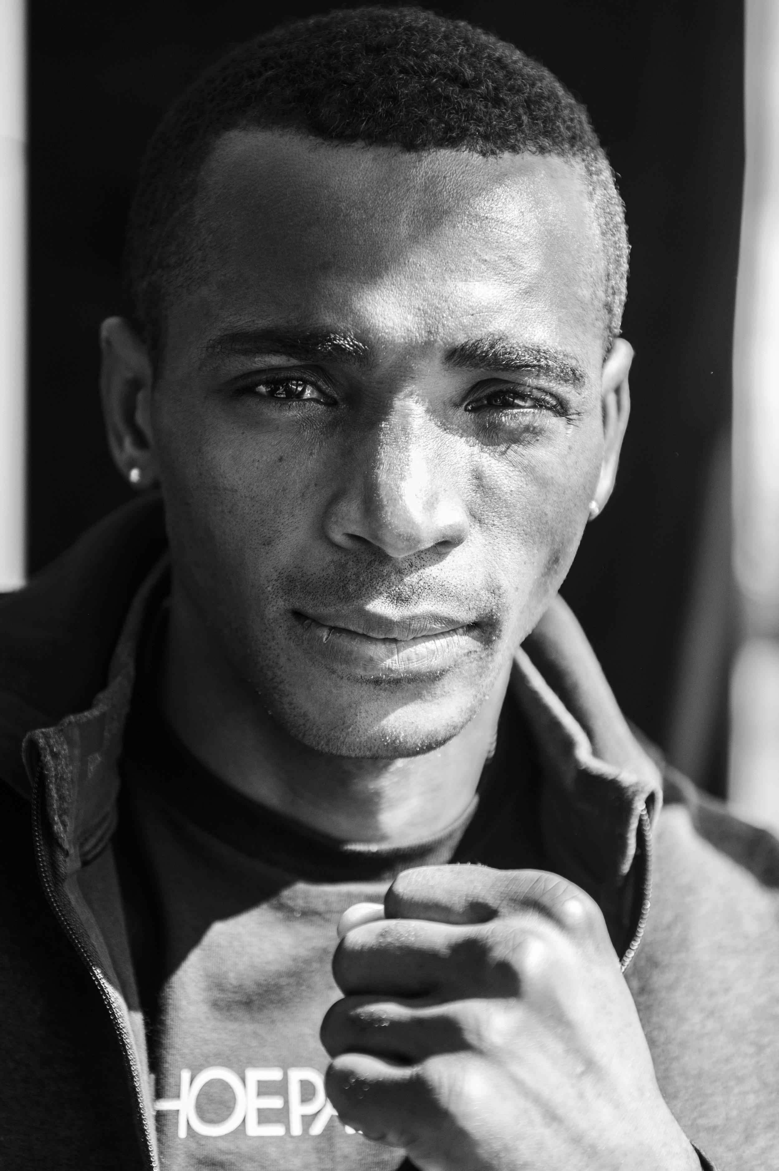  Cuban boxer Erislandy Lara poses for a portrait after his press conference today. Lara defended both his WBA and IBO Light Middleweight titles against Yuri Foreman. 