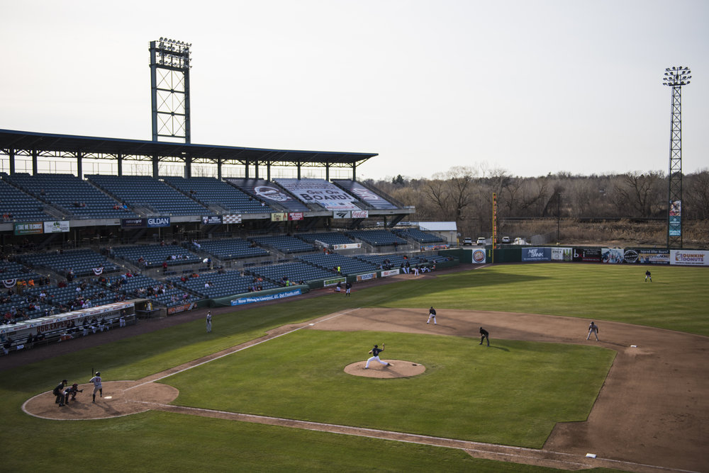  The Syracuse Chiefs play at NBT Bank Stadium in Syracuse, New York. Though the stadium's capacity is 11,071, the Chiefs averaged 4,157 fans per game. 