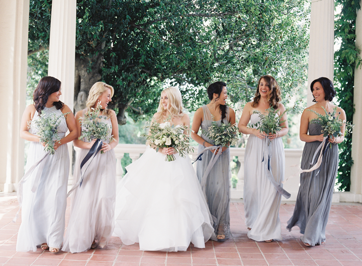 I love that all the bridesmaids were wearing different dresses. We created a color palette for the girls to find the dress that they felt the most beautiful in and their choices did not disappoint!