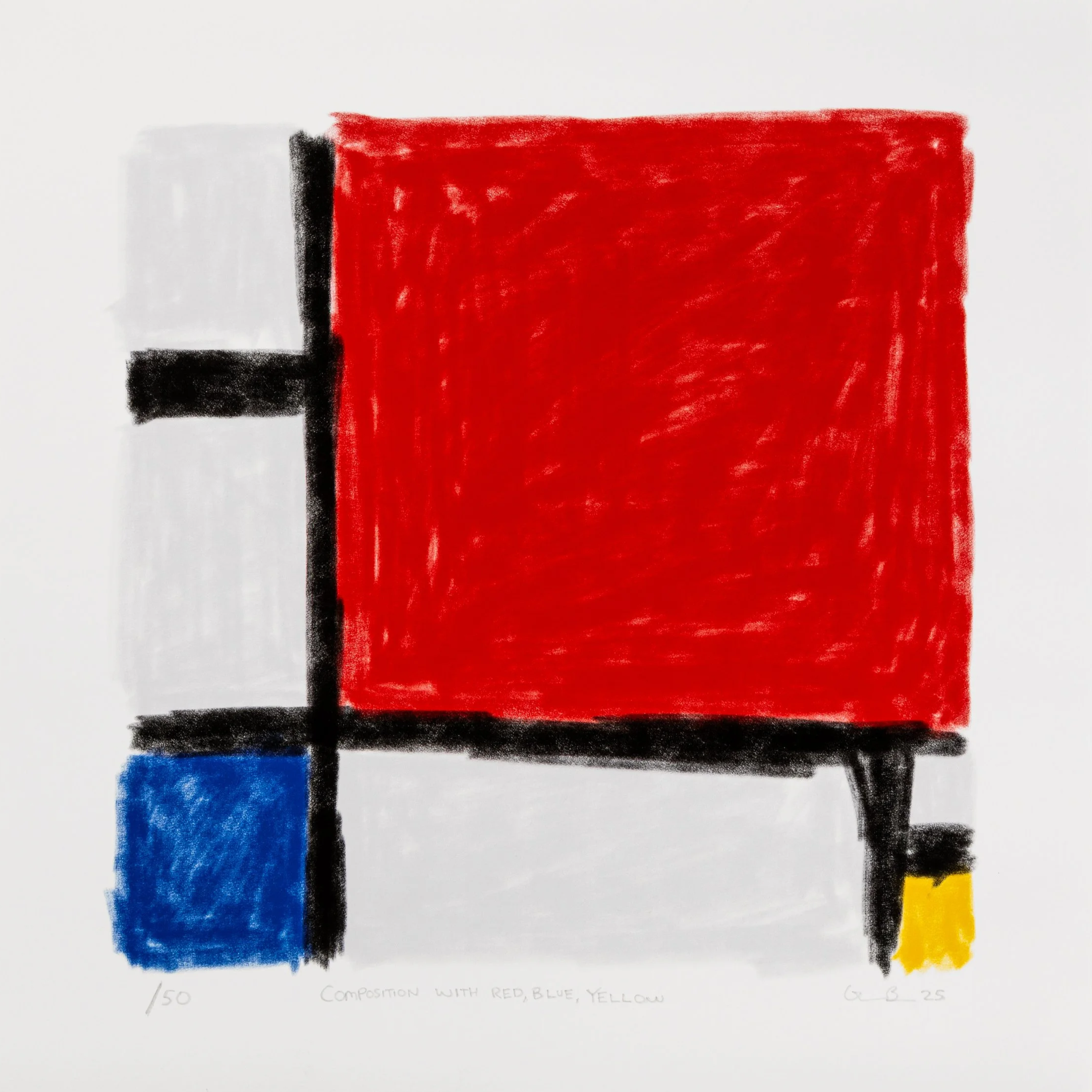 COMPOSITION WITH RED, BLUE, YELLOW