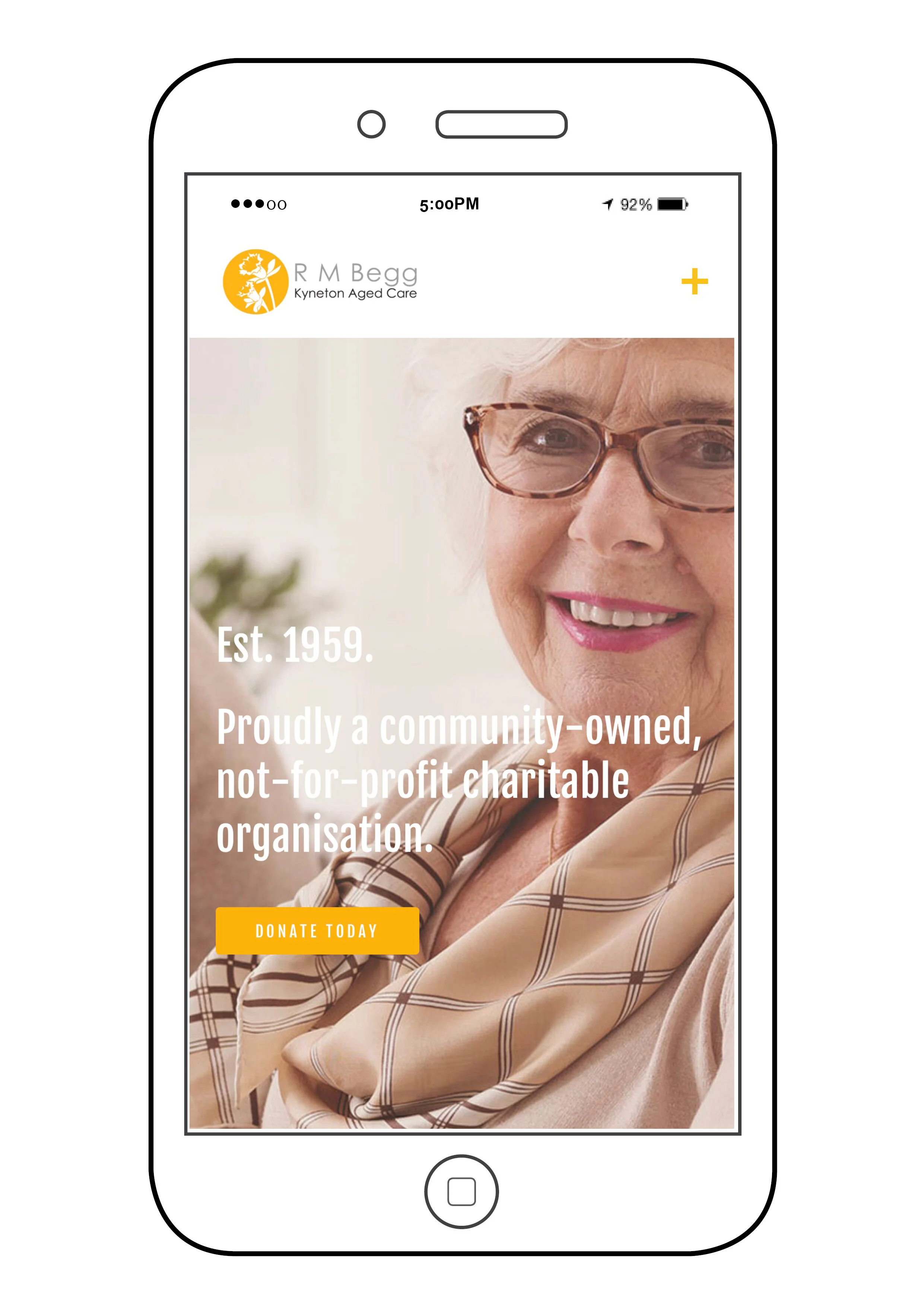 Ray M Begg aged care  website design+  content creation+  copy writing