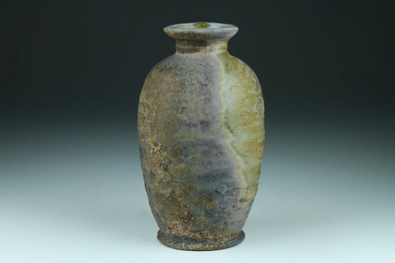 Stoneware bottle, 8" high, from the firebox.
