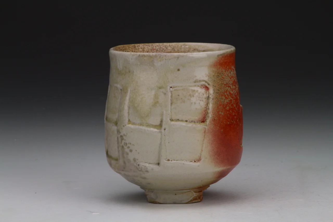 Yunomi, 5" high, porcelain, soda chamber.