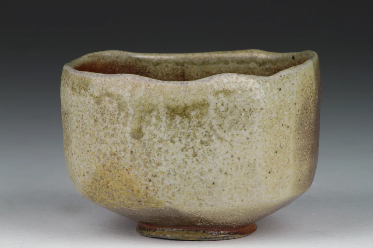 Chawan, 4" high, pinched stoneware.