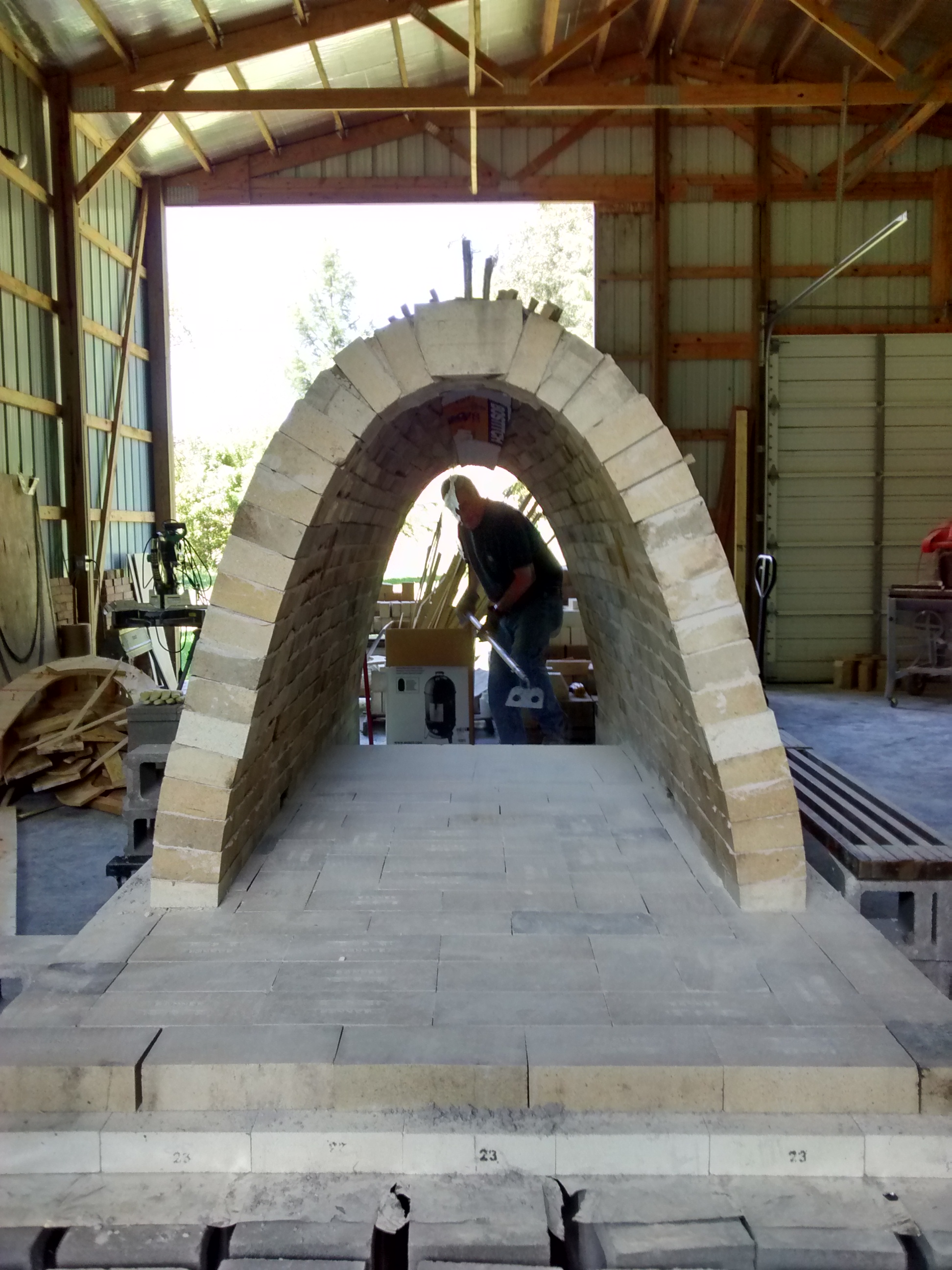 Looking down the completed first chamber from the second chamber end.