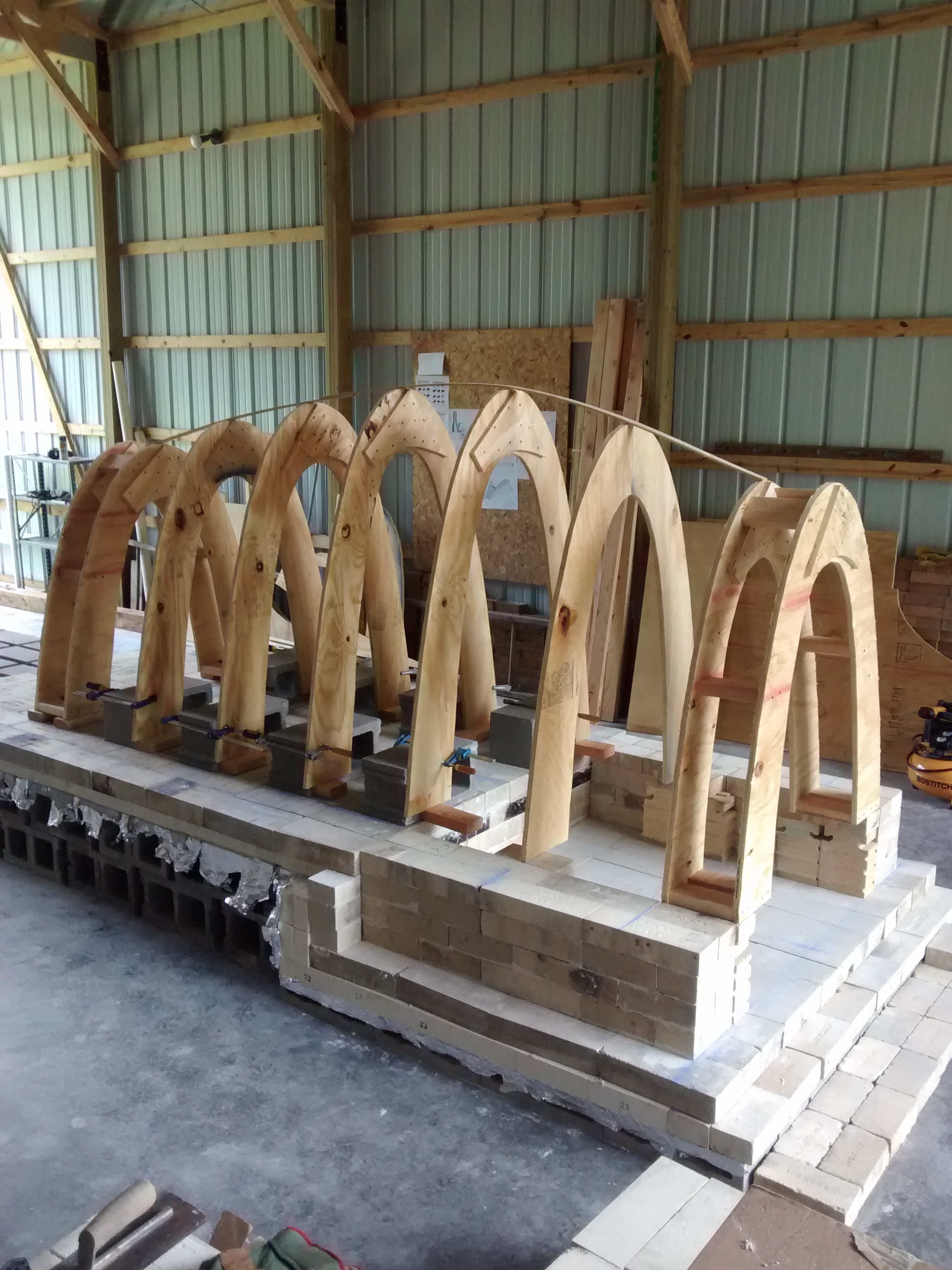 The ribs are in place, level, and straight. 