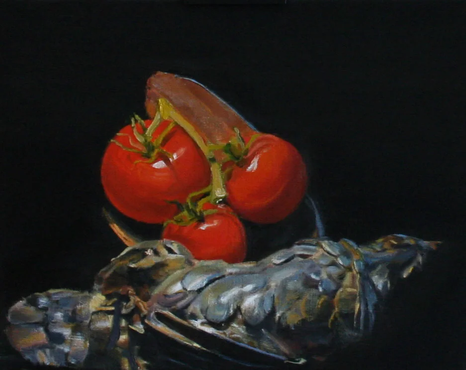 Bird with Three Tomatoes