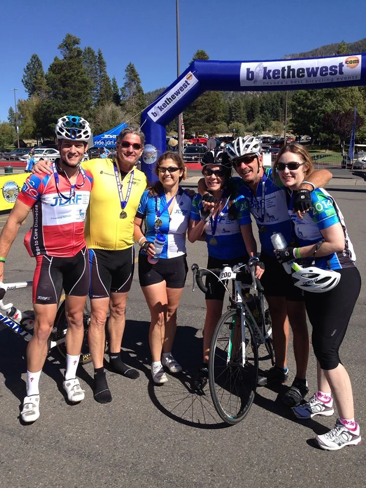 Finishing the 2014 JDRF Ride to Cure Diabetes with my Los Angeles chapter team!