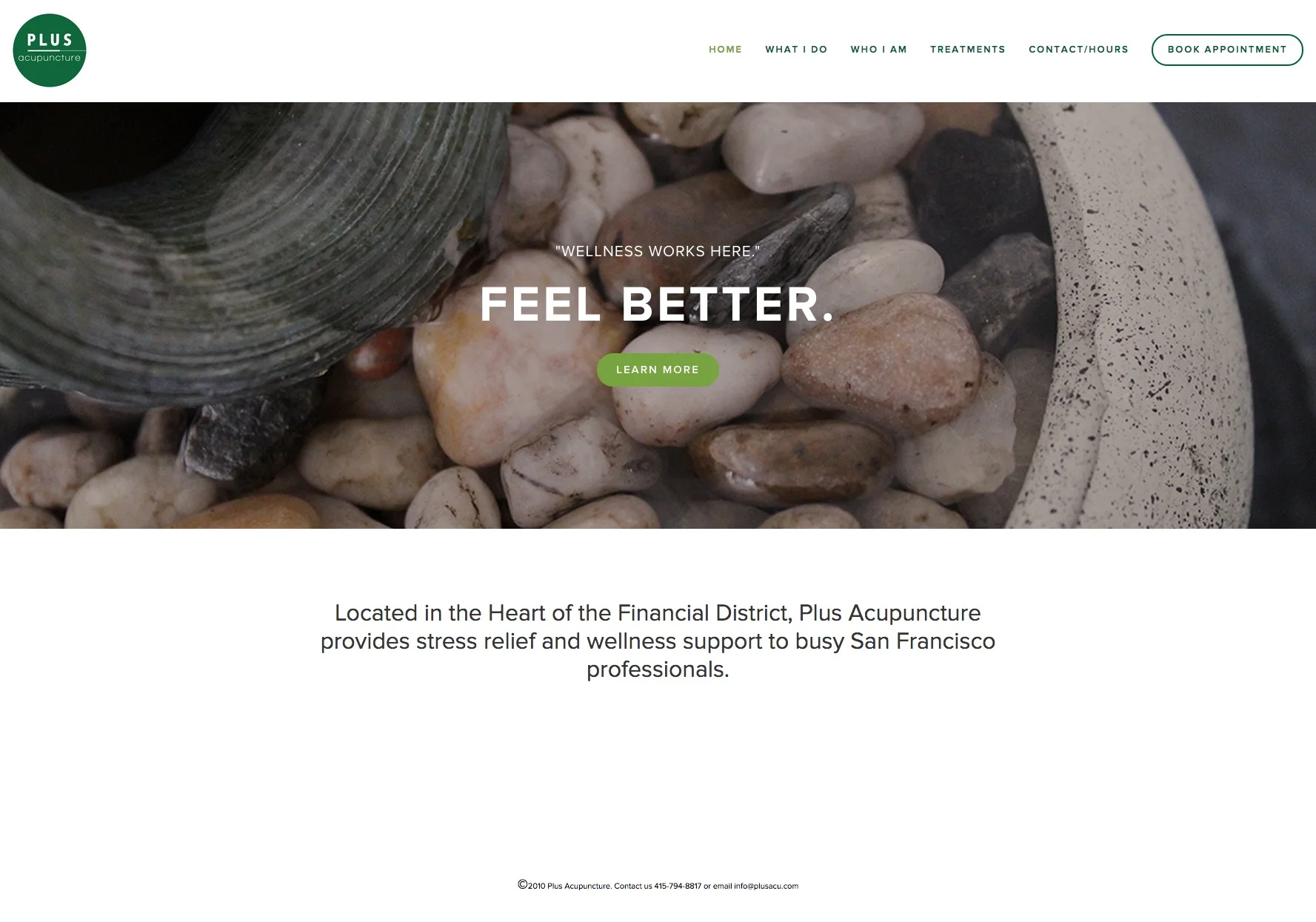 Plus Acupuncture re-branded Website