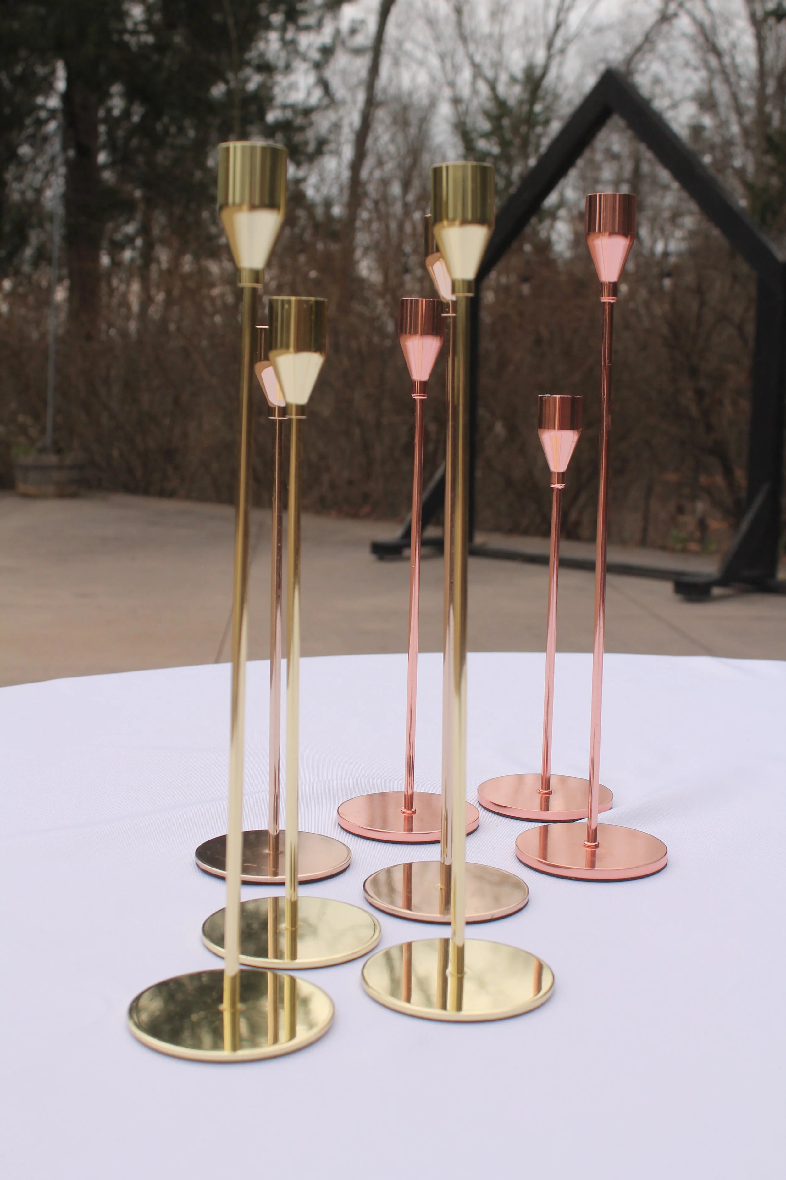 Assorted Gold Candlesticks