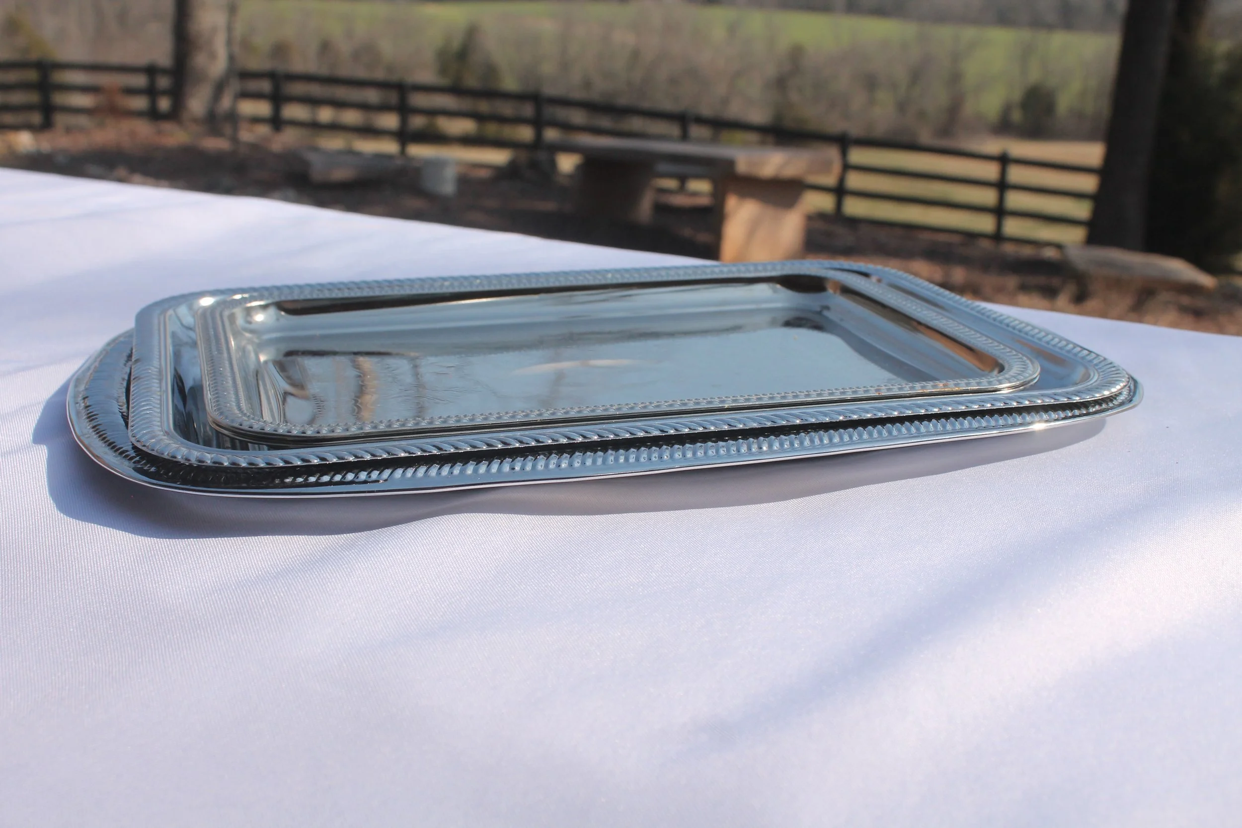 Rectangular Silver Trays