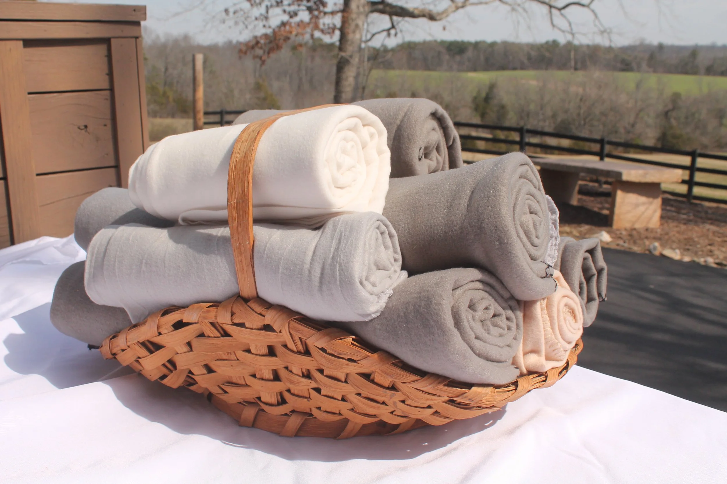 Gathering Basket with Blankets