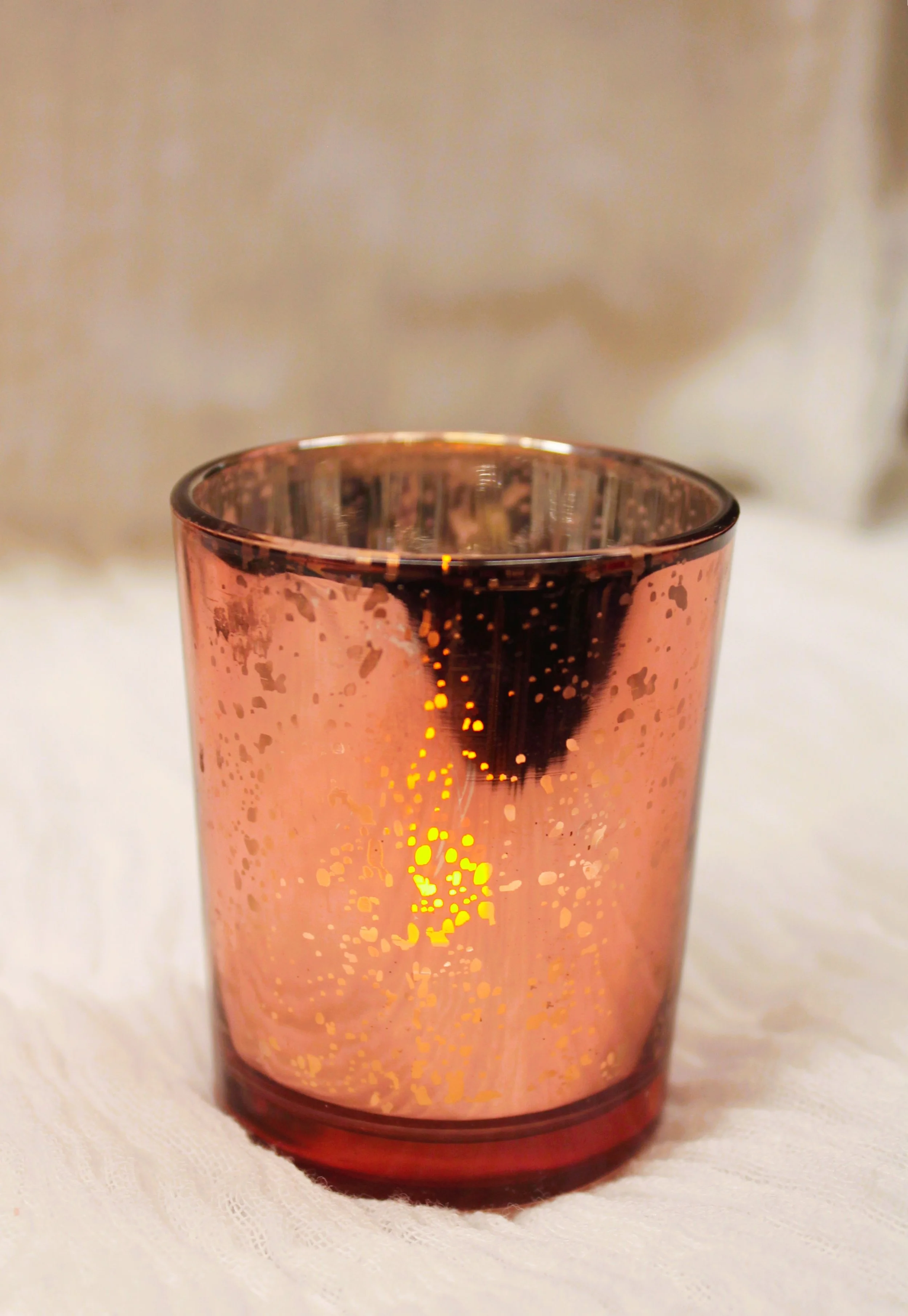 Rose Gold Mercury Votives