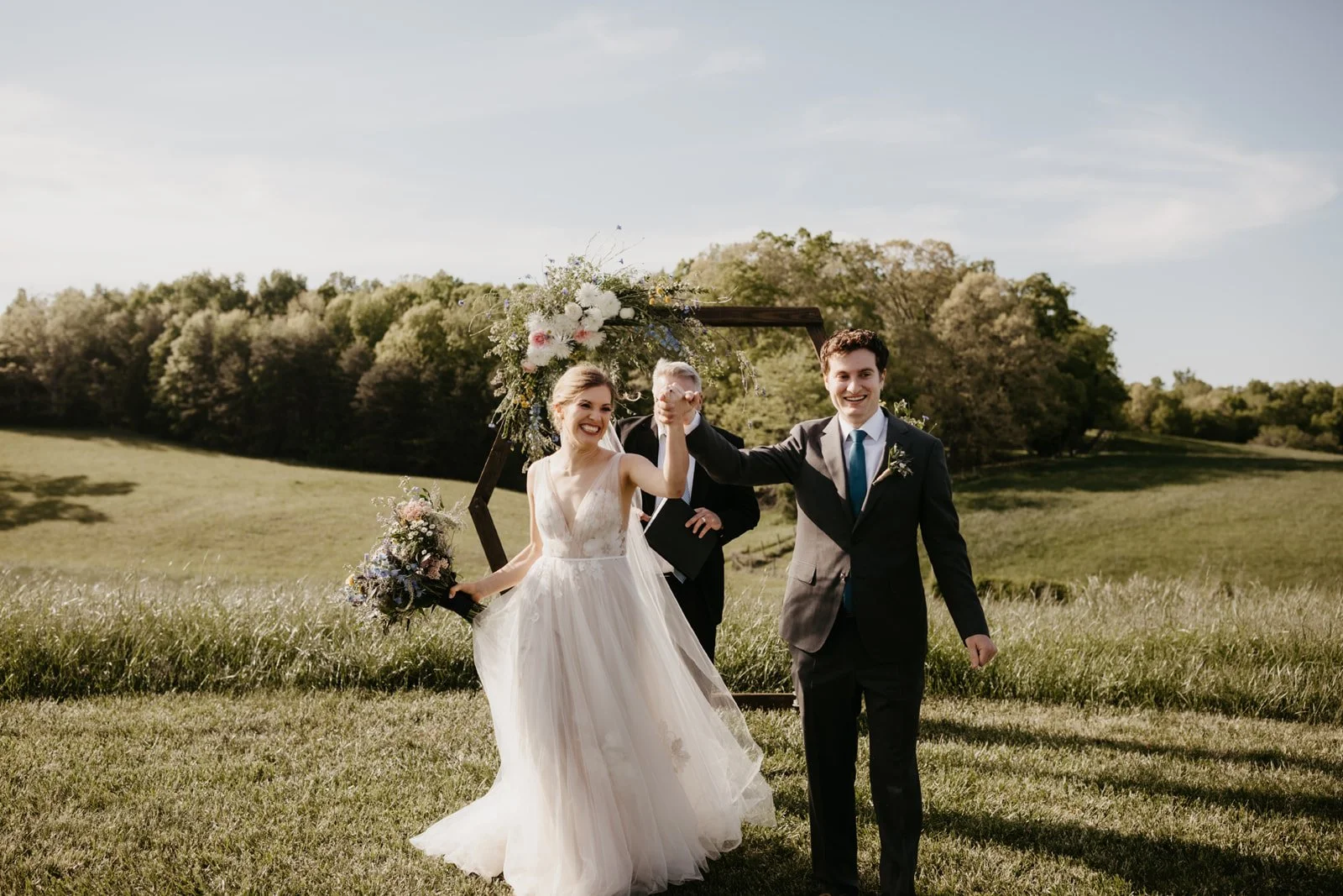 Outdoor micro wedding ceremony