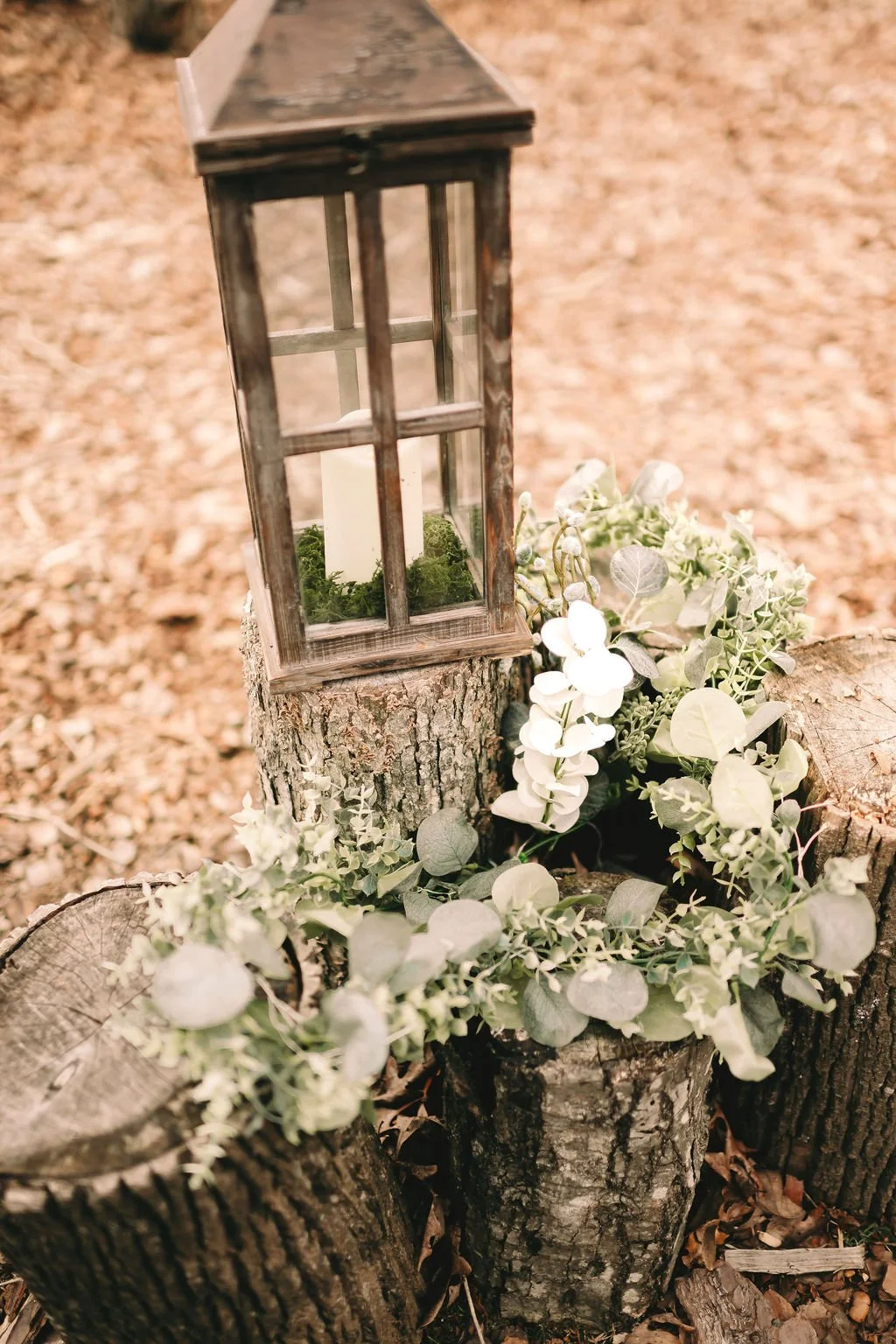 Large Brown Rustic Wooden Lanterns