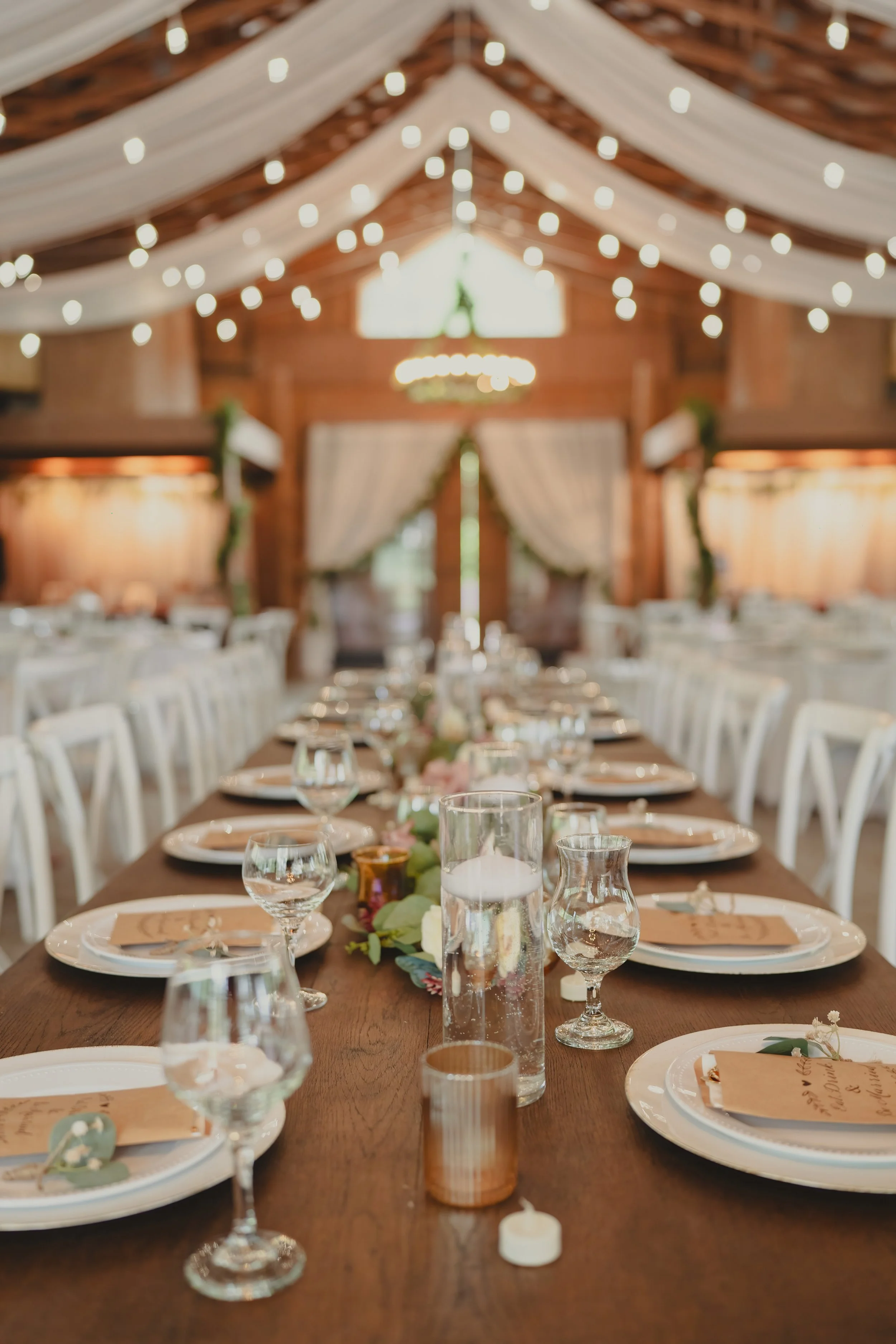 Indoor reception space at a Charlotte, NC venue