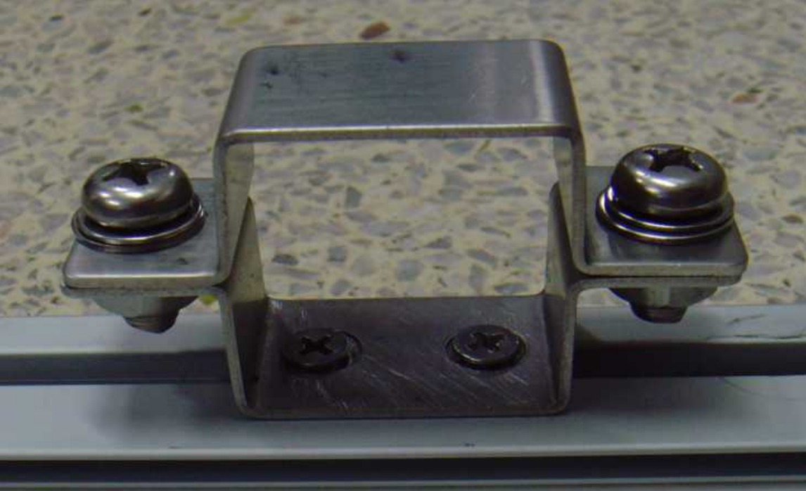 #6 Put brackets on post and tighten up screws/nuts