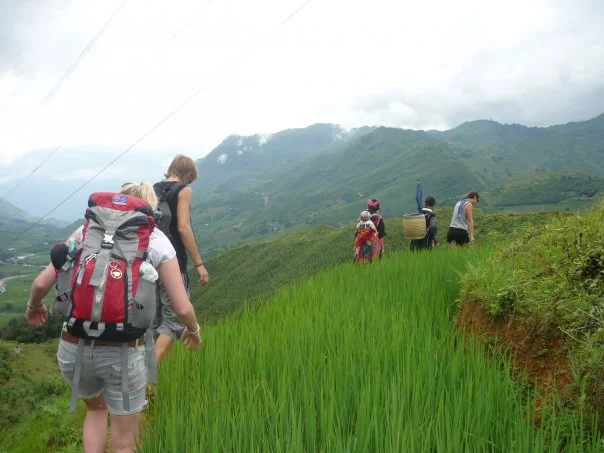 Trekking with new friends in Sapa, Vietnam