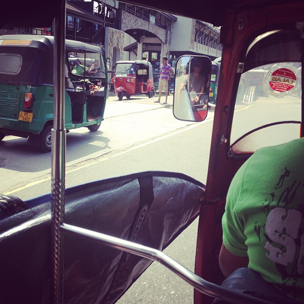 Loaded up with surfboards in southern Sri Lanka