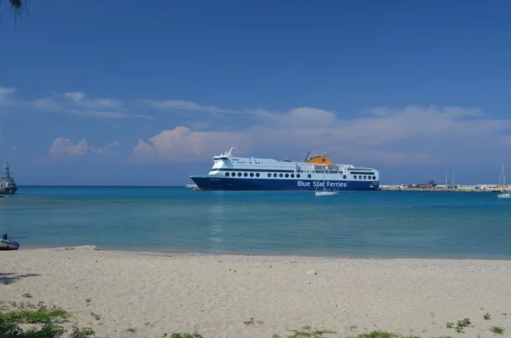 The ferry from Rhodes Island in Greece to Santorini - it's more like a cruise liner