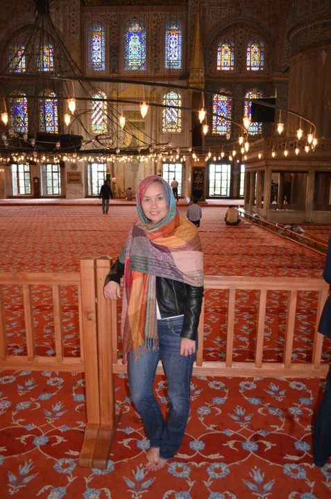 A little respect goes a long way. Head coverings must be worn inside many religious sites in Muslim countries, like the Blue Mosque in Istanbul