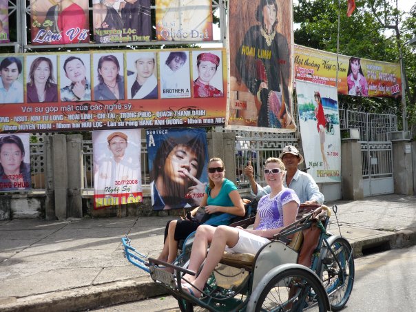 Taking in the sites of Ho Chi Minh on a cycle-rickshaw