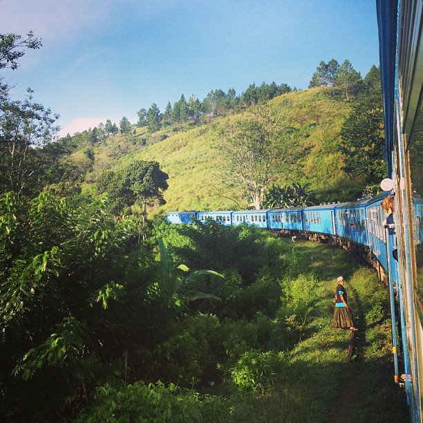 The glorious views out the train window in the Sri Lankan hill stations